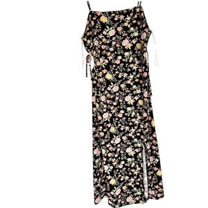 LAST CHANCE ITEM Side Cut Out XL dress NEW sexy summer sun black strap flowers